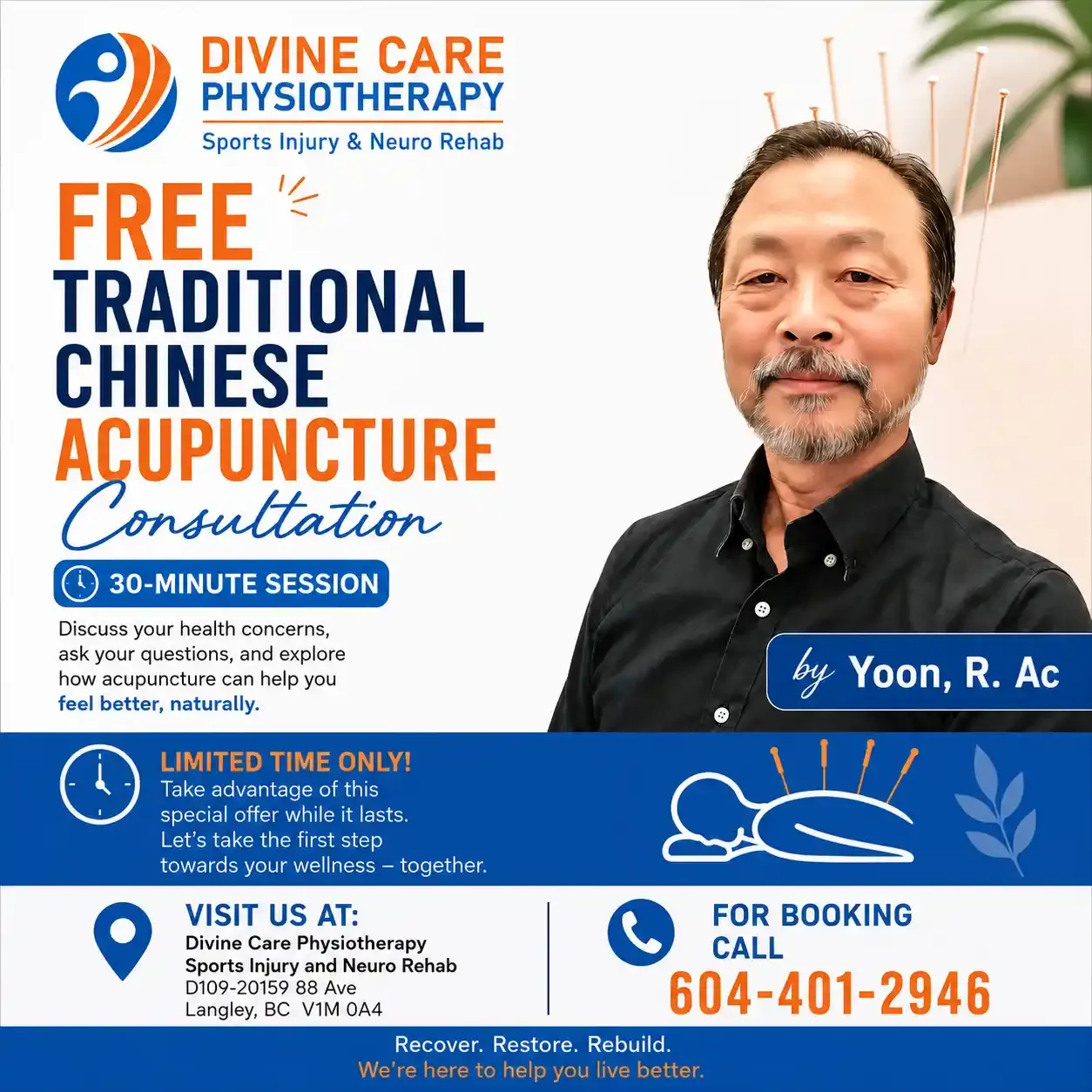 Acupuncture treatment preparation and aftercare information in Langley