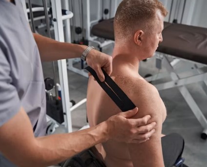 Kinesiology taping therapy in Langley